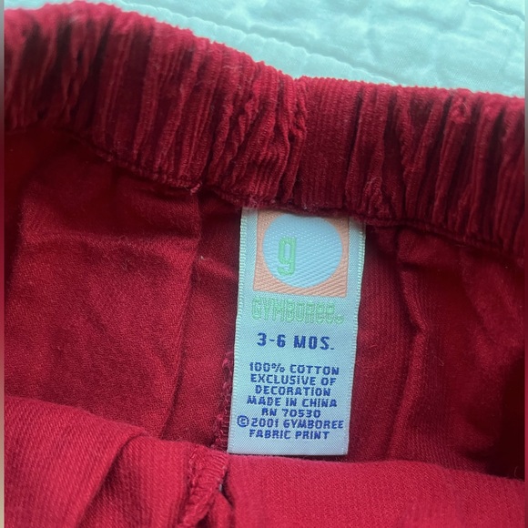 Vintage 90s baby 2 piece Red Quilted Corduroy Penguin Outfit : Jacket + Pants - Picture 14 of 16